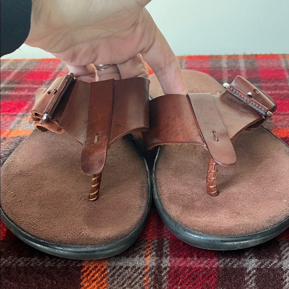 Mercanti Fiorentini Brown Leather Sandles - Picture 5 of 7